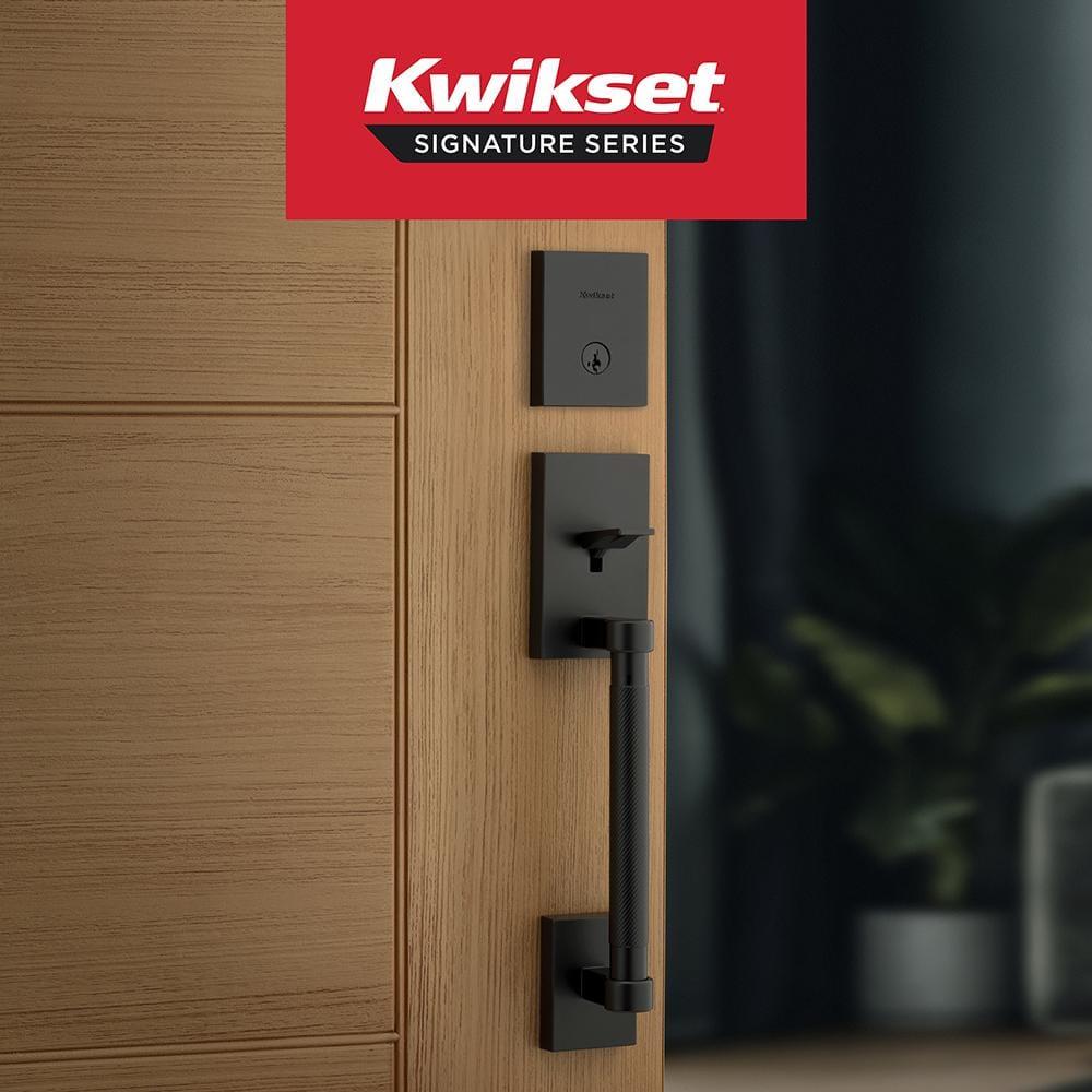 Prava Matte Black Single Cylinder Handleset w/ Prava Handle featuring SmartKey Security