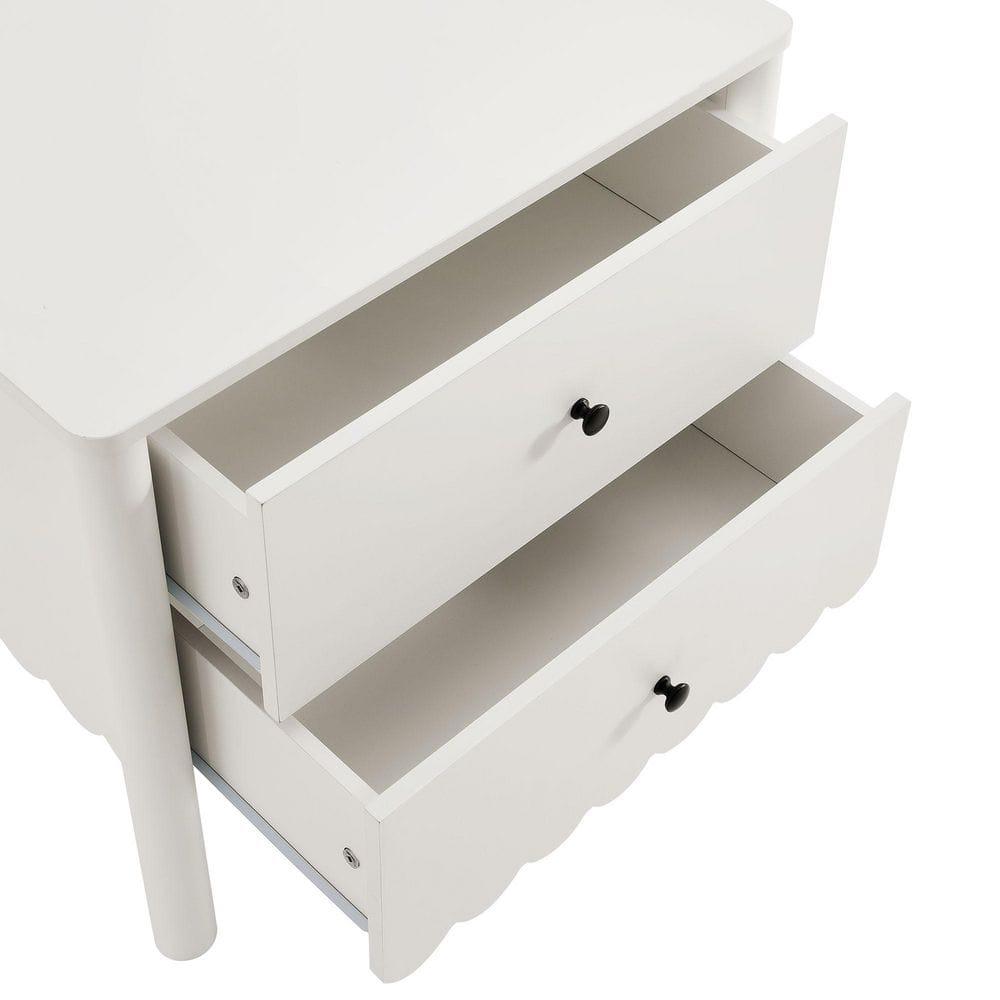 Modway Emmeline Scalloped 2-Drawer Nightstand