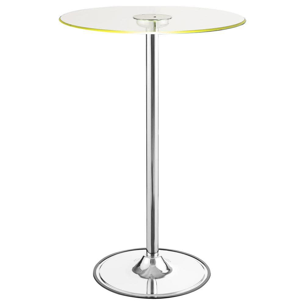 LED Bar Table Chrome and Clear