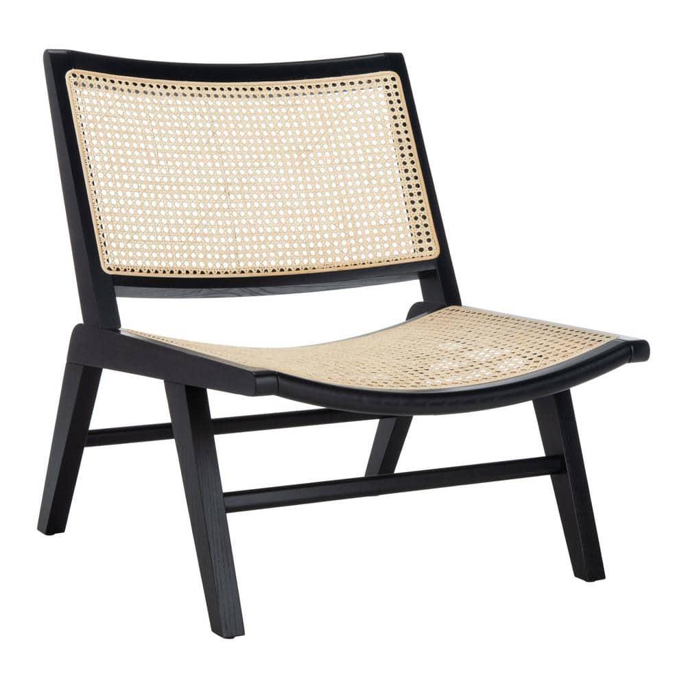 Auckland Rattan Accent Chair - SFV4102 - Black/Natural - Safavieh Couture