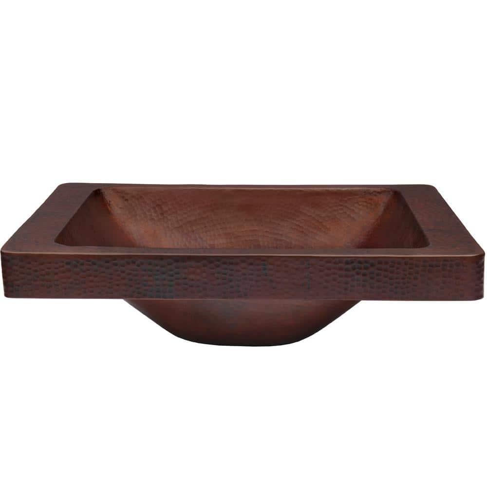 Novatto 14'' Copper Rectangular Bathroom Sink