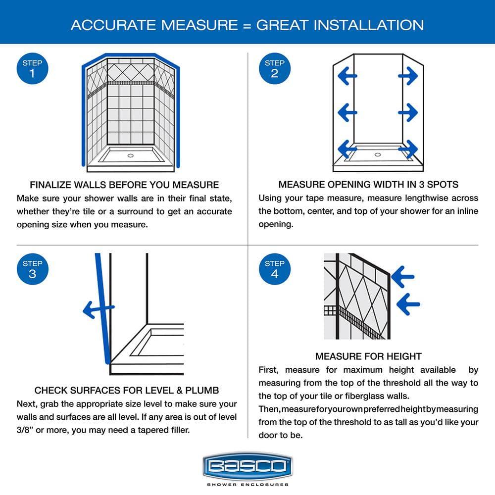 Vinesse 57" W x 76" H Single Sliding Frameless Shower Door