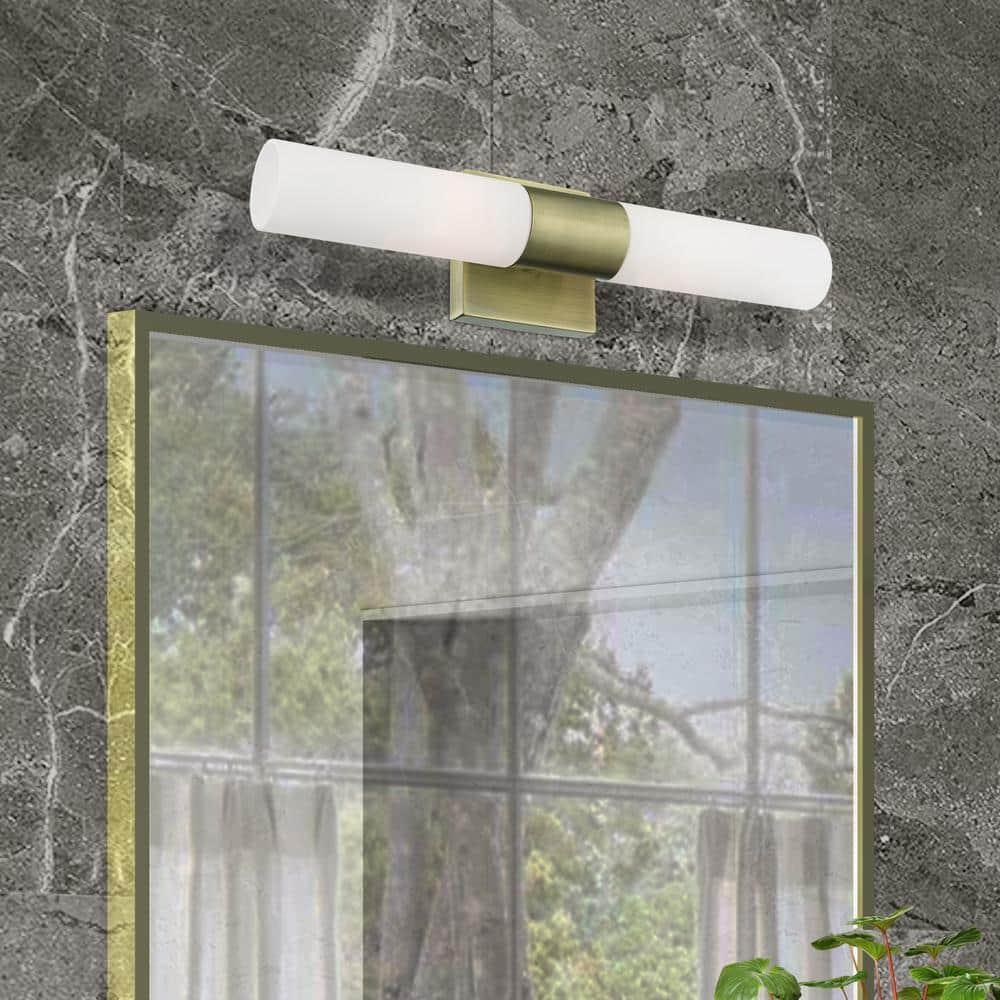 Livex Lighting Aero 2 - Light Vanity in  Antique Brass