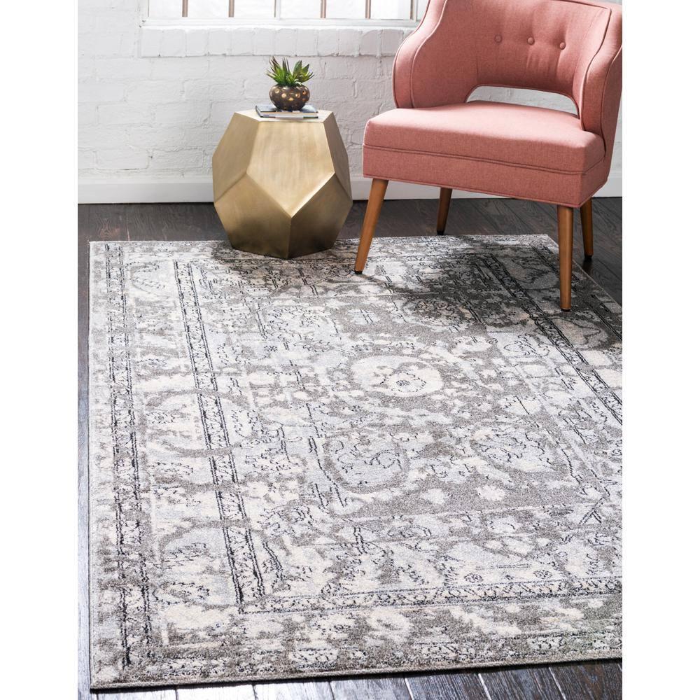 Unique Loom 6' 1 x 9' 0 Gray La Jolla Vintage Area Rug