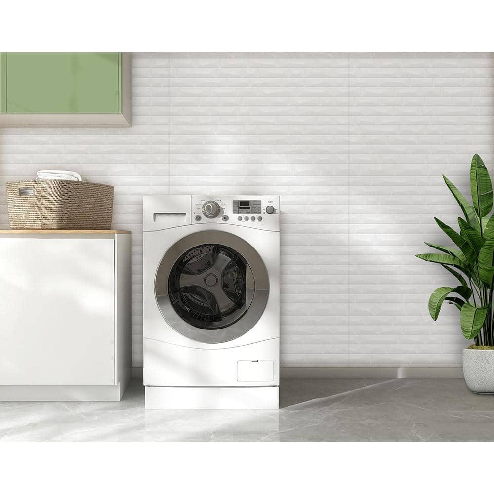 FromPlainToBeautifulInHours Vista MirroFlex 4ft. x 8ft. Glue Up PVC 3D Wall Panels 160 sq.ft. (Set of 5)