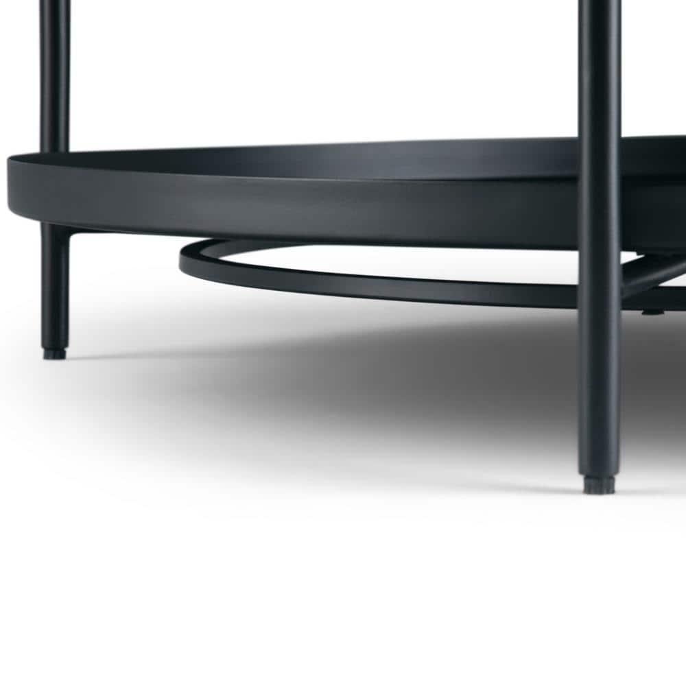 Simpli Home Monet Industrial 32 " Metal Metal Coffee Table in Black