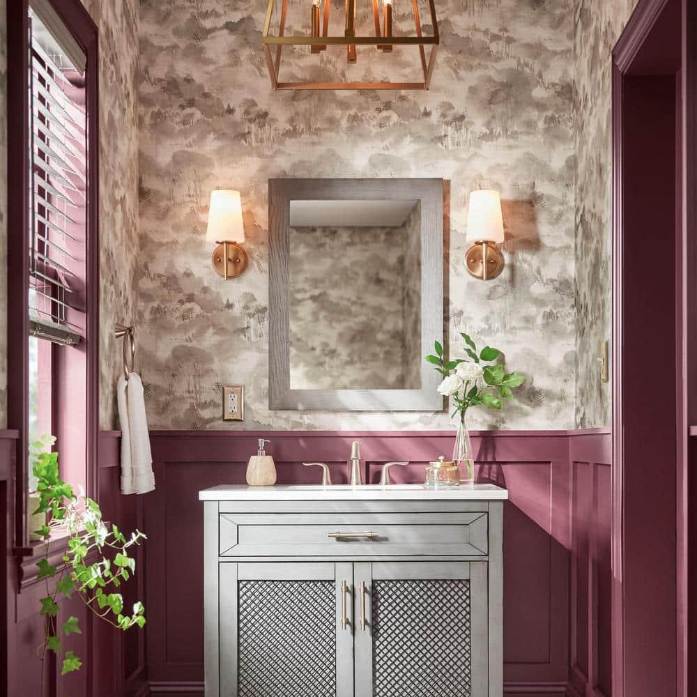 Satin Brass and Opal Glass LED Wall Sconce