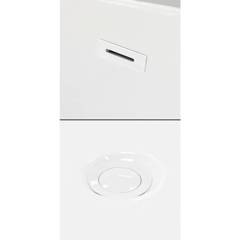 Wyndham Collection WCBTE652060SWATPPC Dorrit 60" x 32" Freestanding Soaking Acrylic Bathtub with Faucet