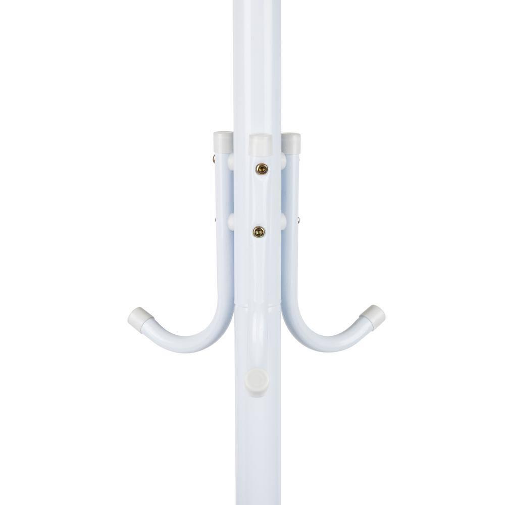 Mind Reader 3-Tier Standing Coat Rack, 11 Hooks, White