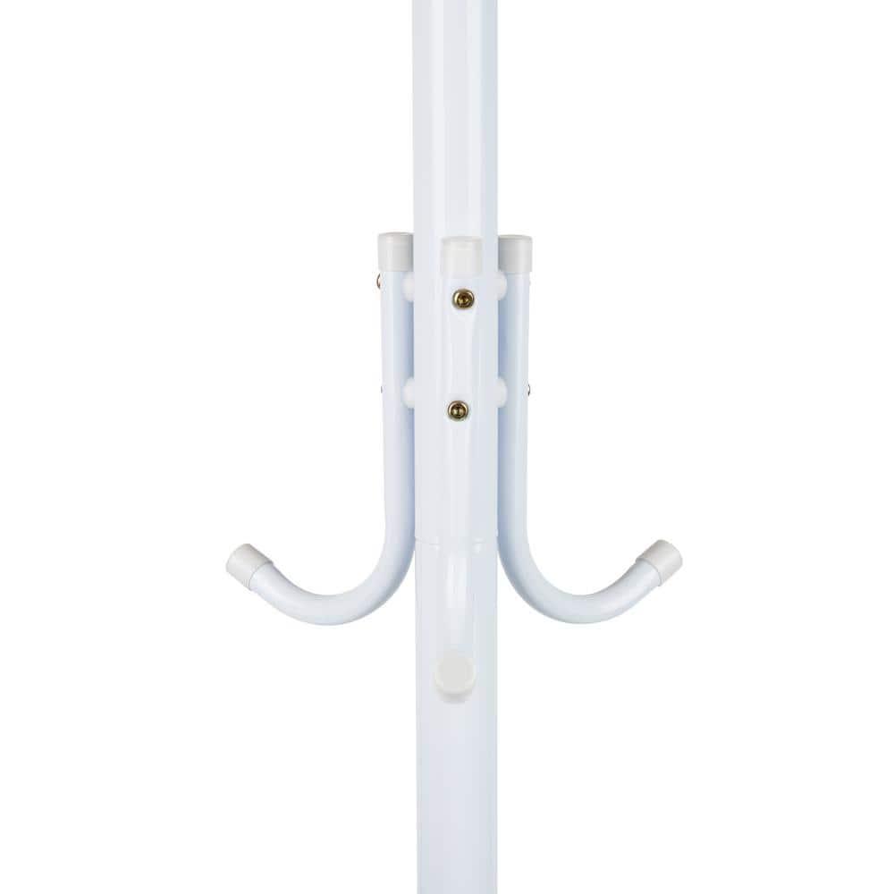 Mind Reader 3-Tier Standing Coat Rack, 11 Hooks, White