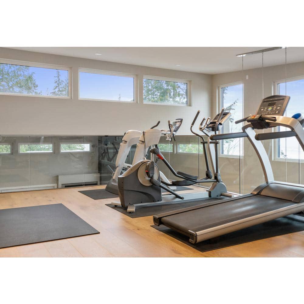 Rubber King Multi-Purpose Exercise Mat - 100% Recycled Thick Rubber Mat for Home Gym Flooring, Non-Slip, Low-Odor Durable Workout Mat for Indoor/Outdoor, Shoe-Friendly