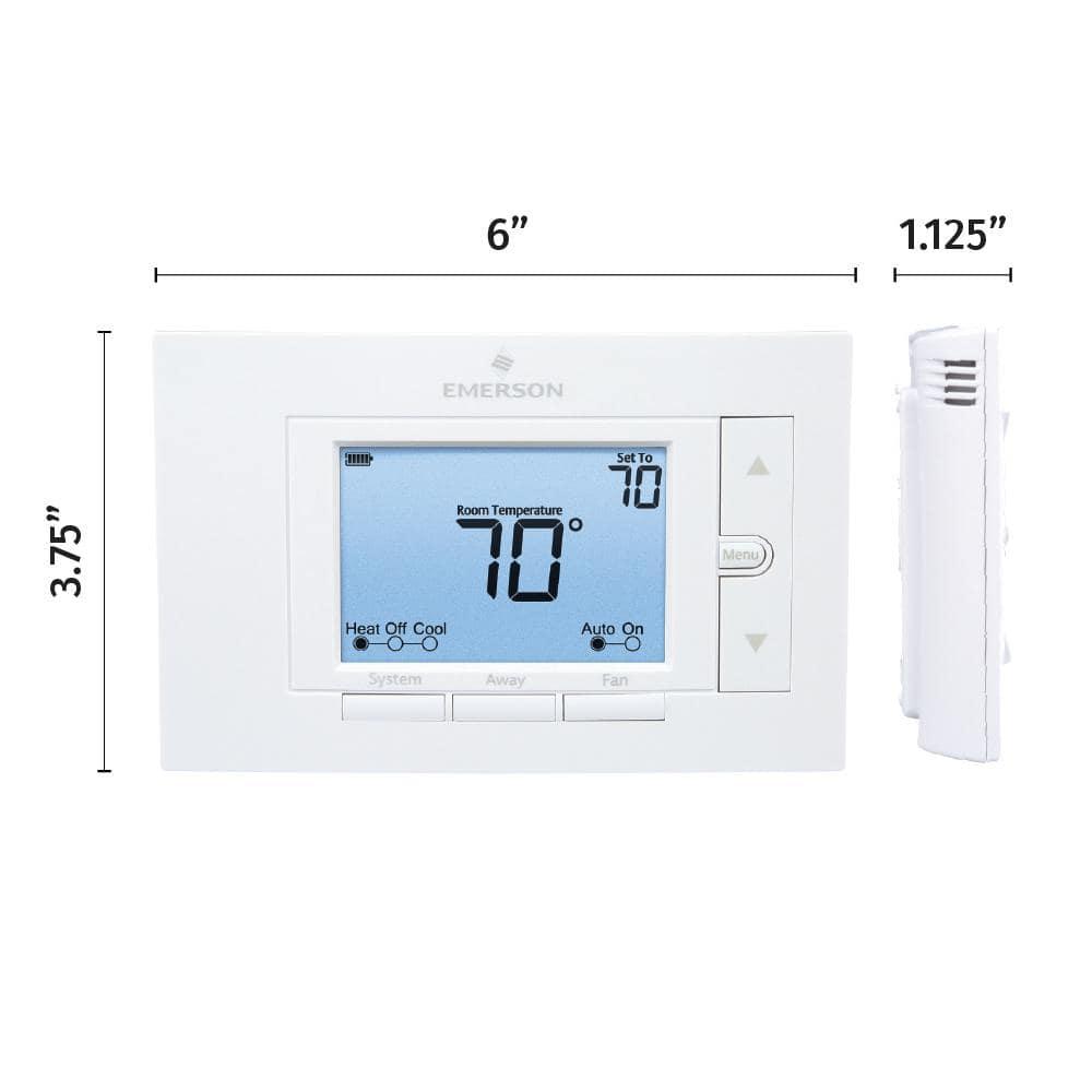 Emerson 80 Series Universal Non-Programmable Thermostat, 5 In. Display, 2 Heat / 2 Cool