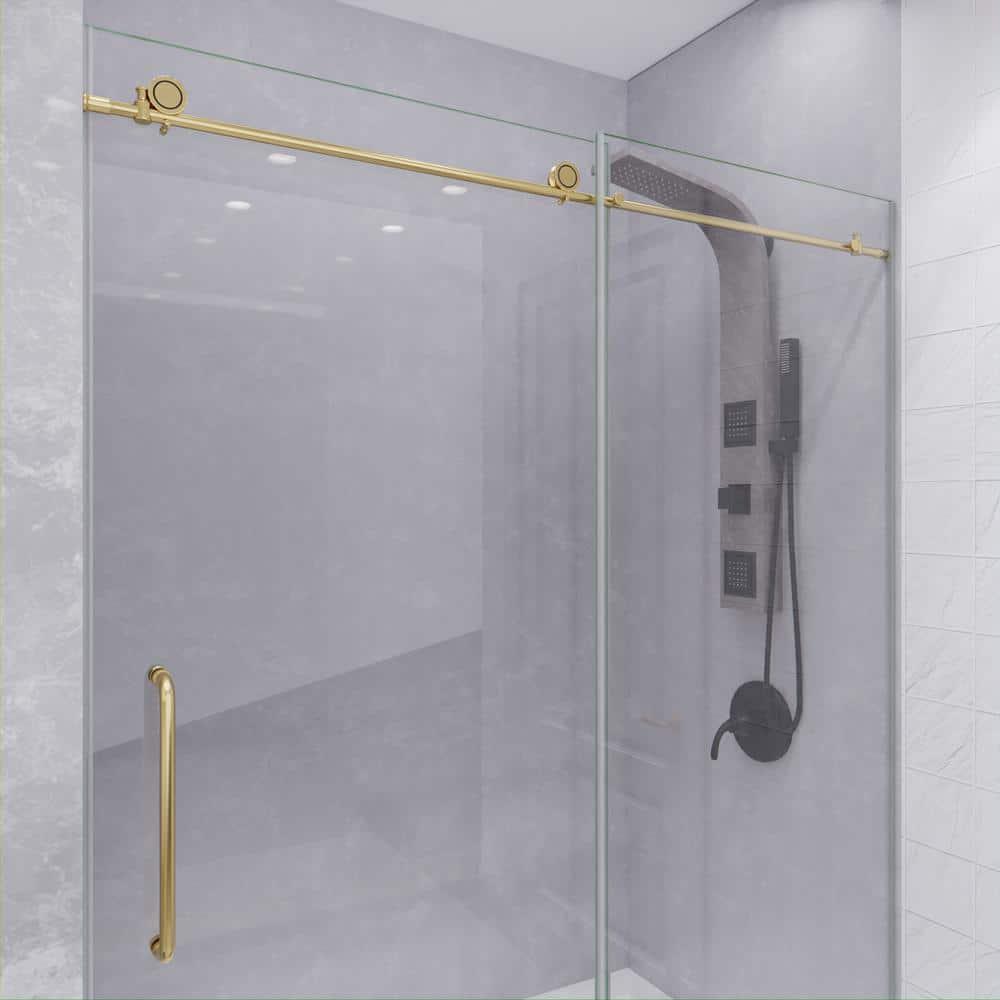 60” W x 76” H Sliding Frameless Shower Door