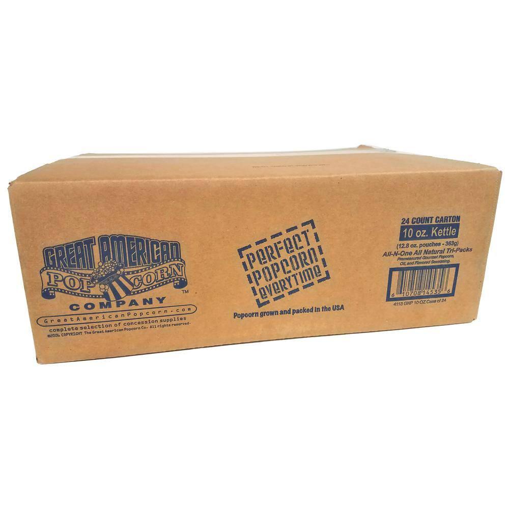 10oz All-in-One Butter Popcorn Packs for Machines, 24 Case