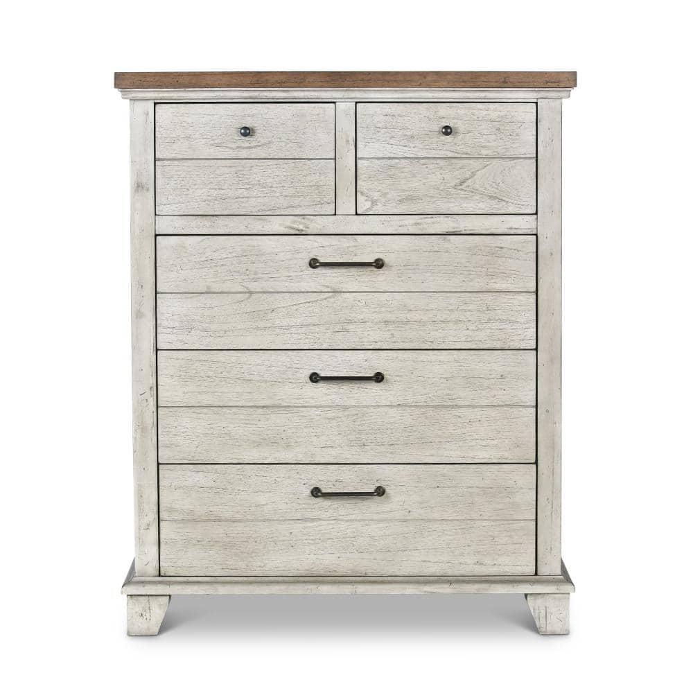 Bear Creek 5 Drawer Chest Rustic Ivory/Honey - Steve Silver Co.