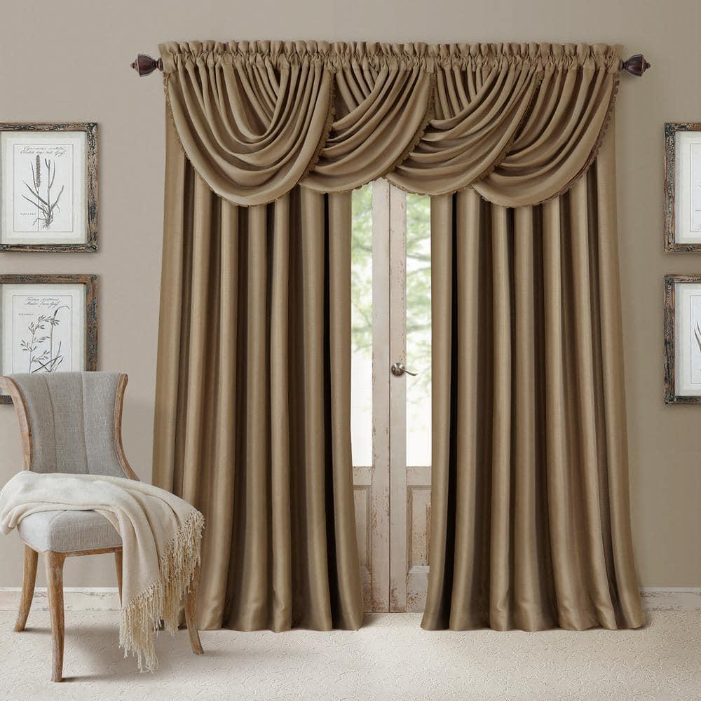 All Seasons Single Blackout Window Curtain Panel - 52" x 108" - Antique Gold - Elrene Home Fashions