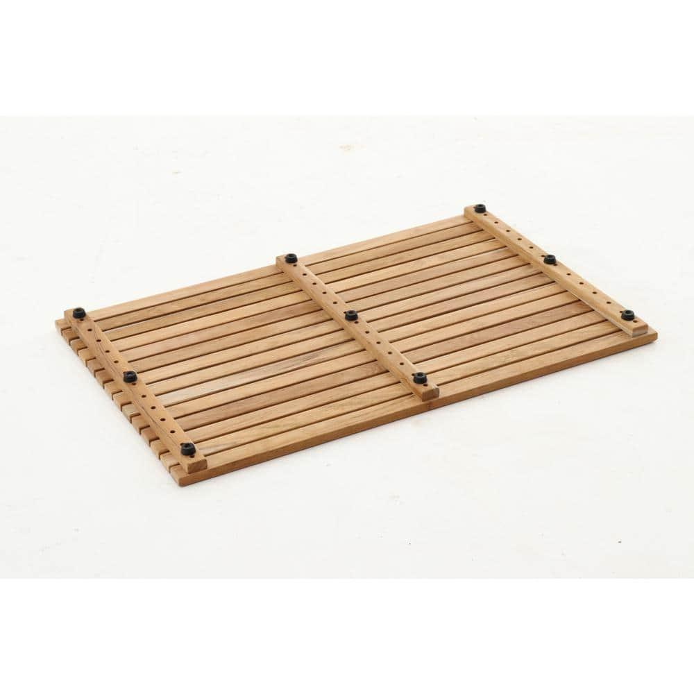 Nordic Teak 31.4" x 19.6" Natural Shower and Bath Mat - Beige