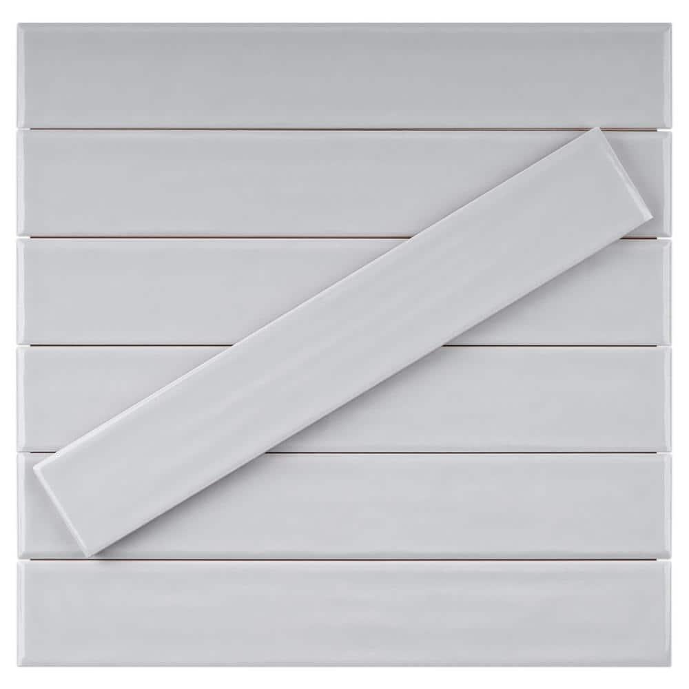 Nova 1.97 in. X 11.81 in. Polished Ceramic Subway Wall Tile