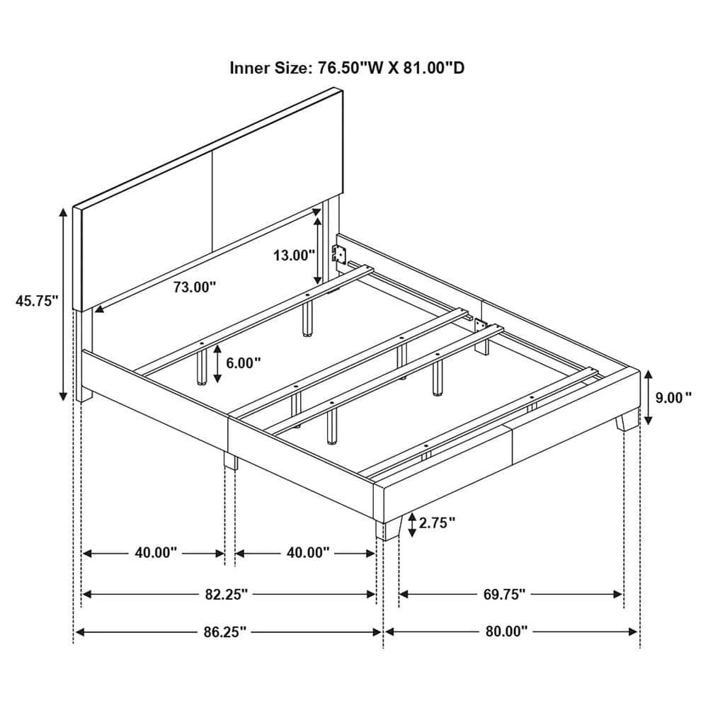 Coaster Company Dorian Upholstered King Bed, Brown