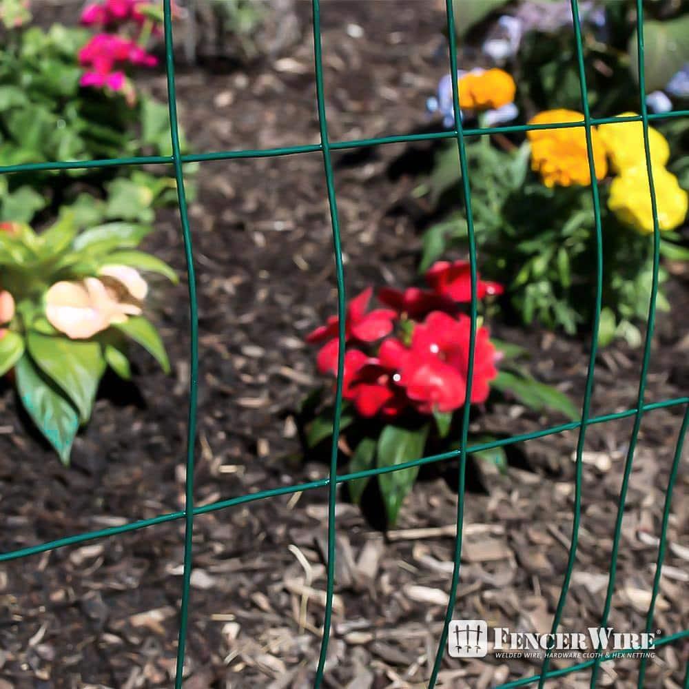 Fencer Wire Fencer Wire Vinyl Coated 16 Gauge Welded Fence Wire Roll, Mesh Size 2-Inch x 3-Inch