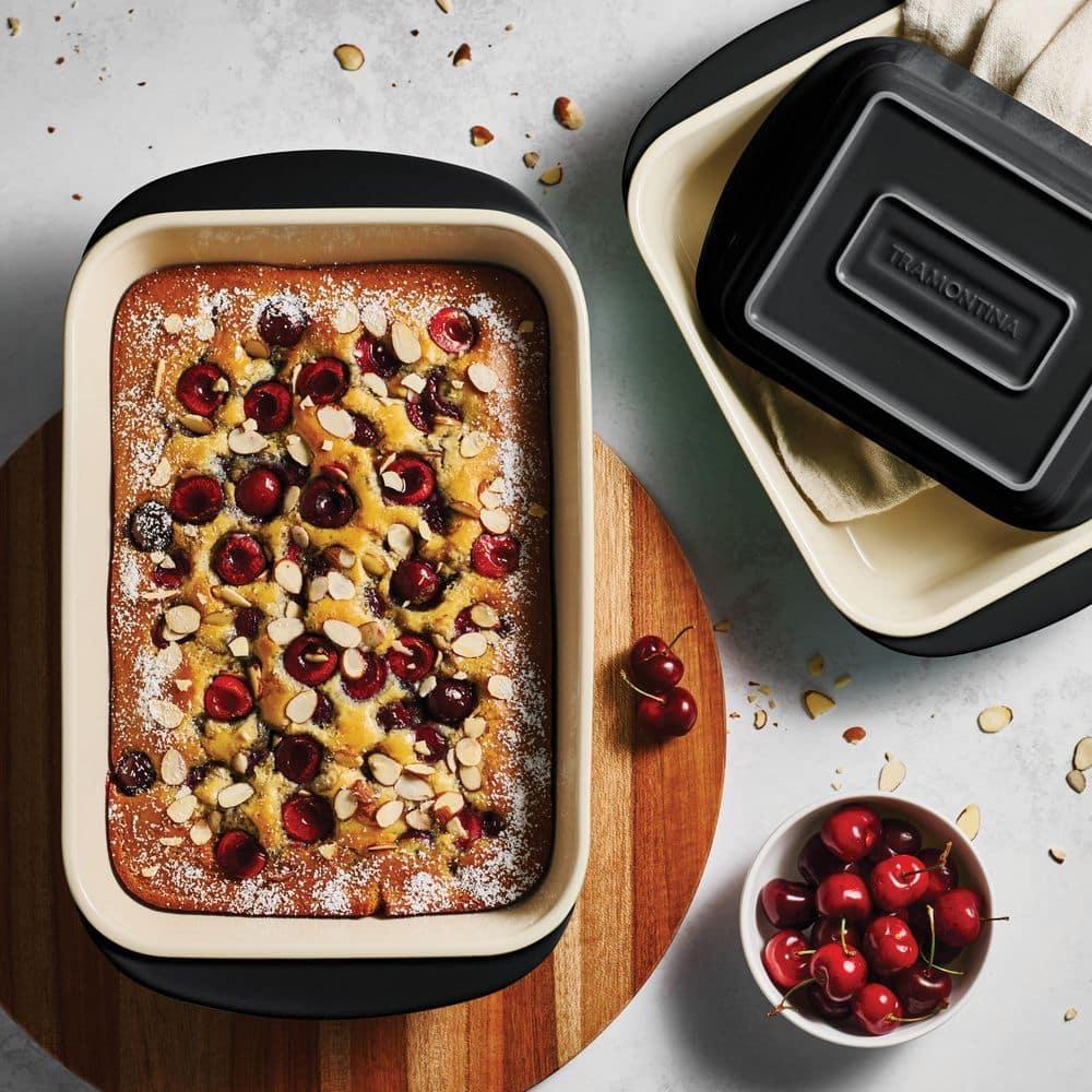 Tramontina Tramontina Mae 3-piece Ceramic Porcelain Baking Pans Set, Non Stick Casserole Dishes For Oven, Rectangular Bakeware For Lasagna, Cakes And Loafs