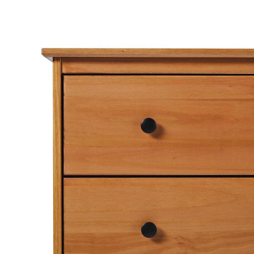 4-Drawer Solid Wood Caramel Dresser