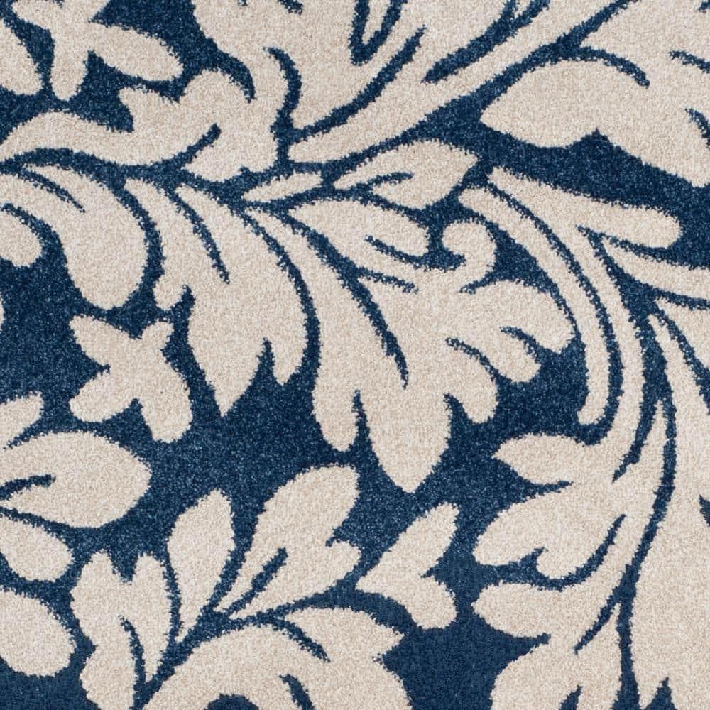 Amherst AMT425 Power Loomed Indoor Area Rug - Navy/Ivory - 4'x6' - Safavieh