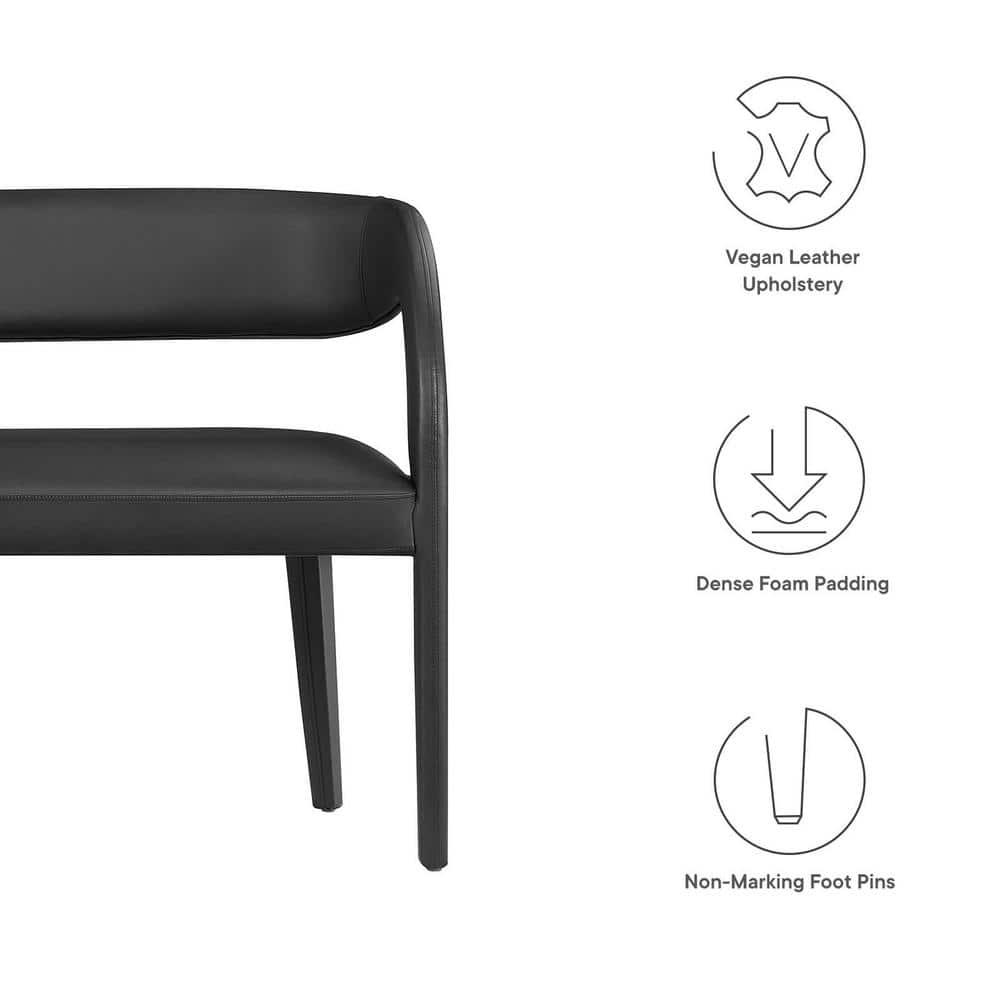 Modway Modway Pinnacle Vegan Leather Accent Bench