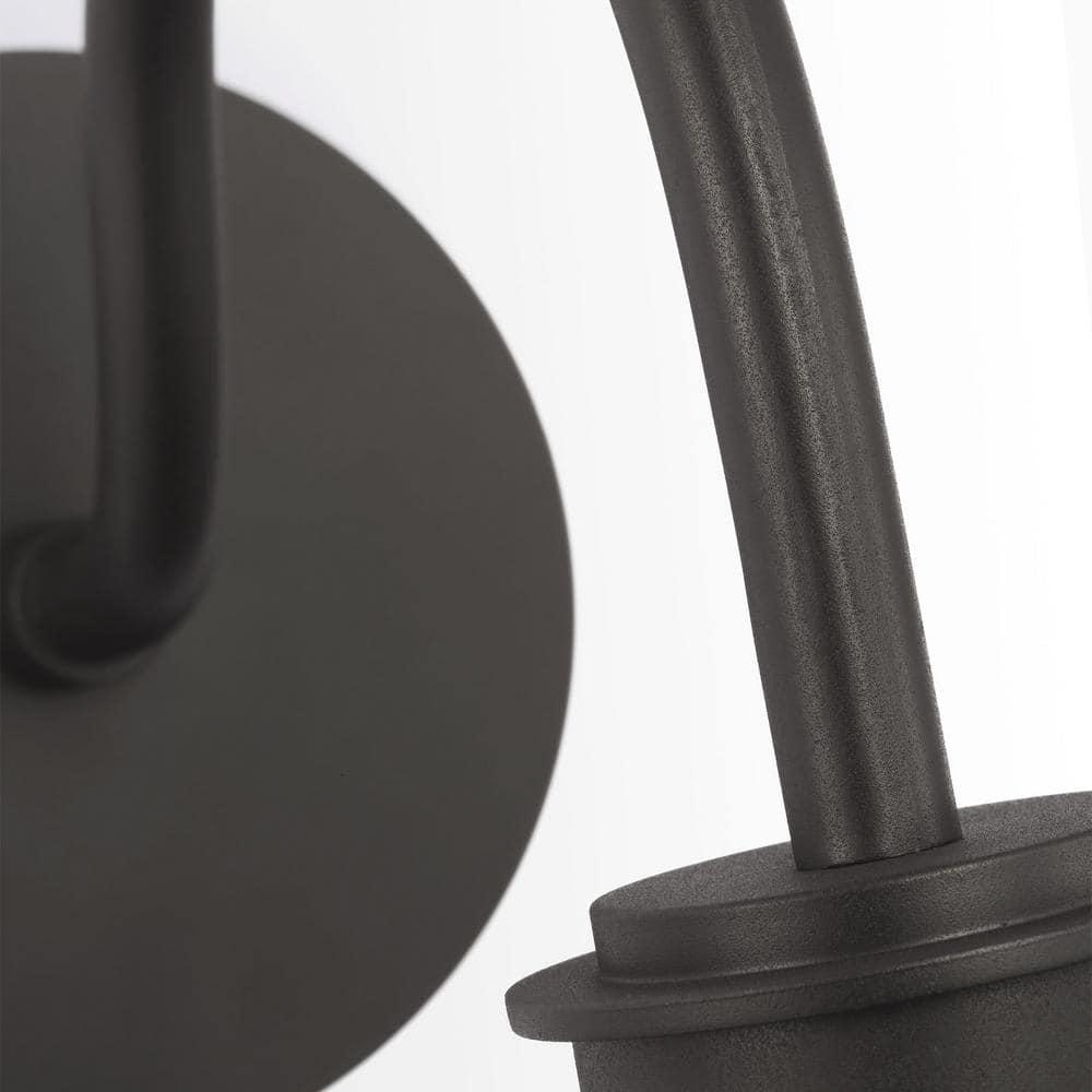 Textured Black Metal LED Barn Light Wall Lantern