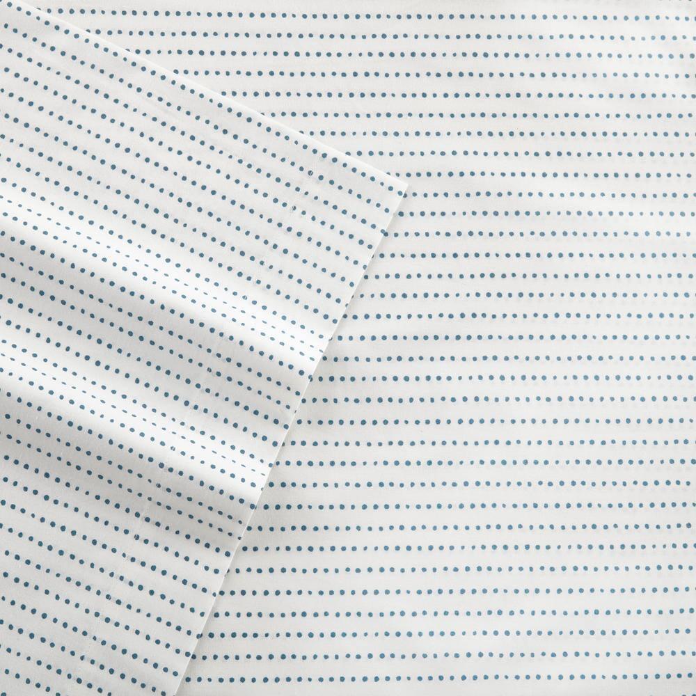 City Scene Radius Blue Cotton Percale Sheet Set