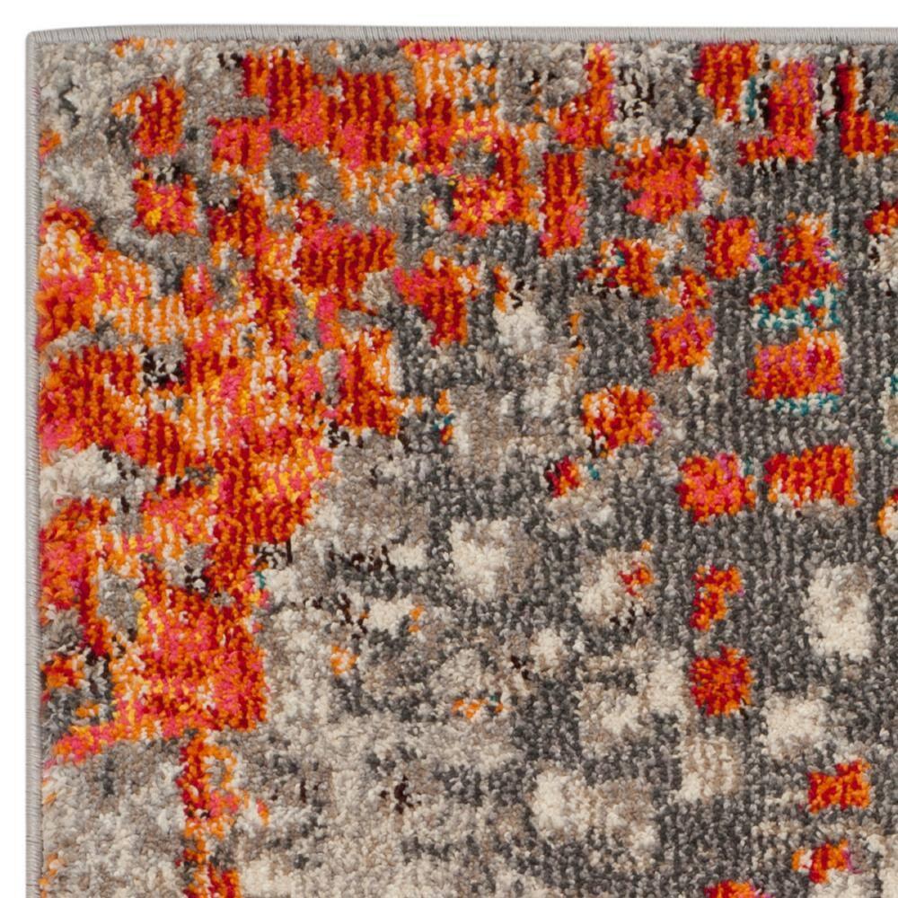 Monaco MNC225 Power Loomed Indoor Accent Rug - Grey/Orange - 2'2"x4' - Safavieh