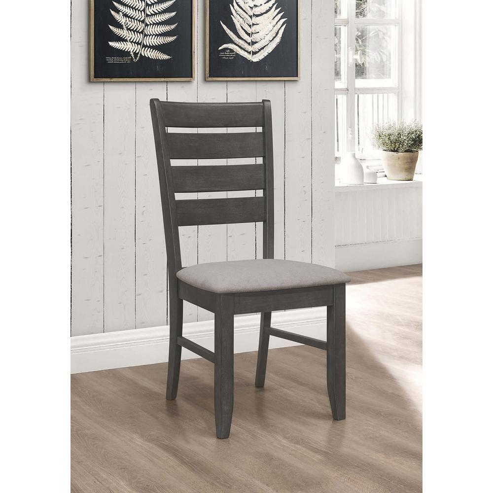 Newline Dalila Wood Dining Side Chair Dark Grey (Set Of 2)