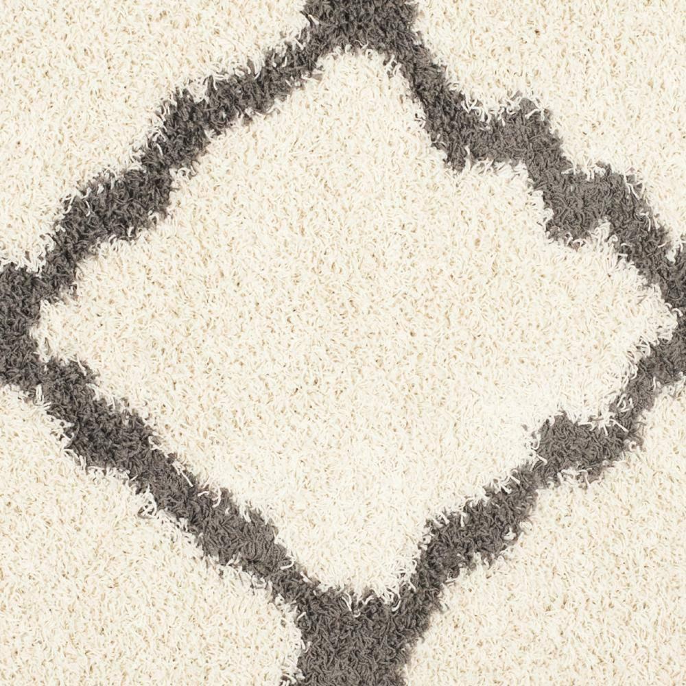 Dallas Shag SGD257 Power Loomed Indoor Area Rug - Ivory/Dark Grey - 6'x6' - Safavieh.