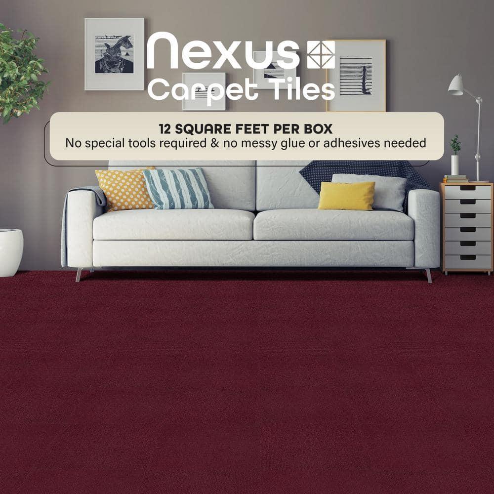 Achim Importing Co Nexus 12'' W x 12'' L Level Loop Adhesive, Peel & Stick Polyester Carpet Tile
