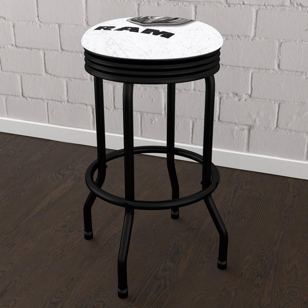 Swivel Upholstered Counter Stool with Metal Frame