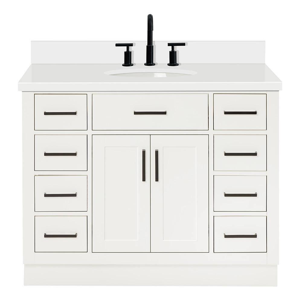Ariel T043swqovo Hepburn 43" Free Standing Single Basin Vanity Set - White
