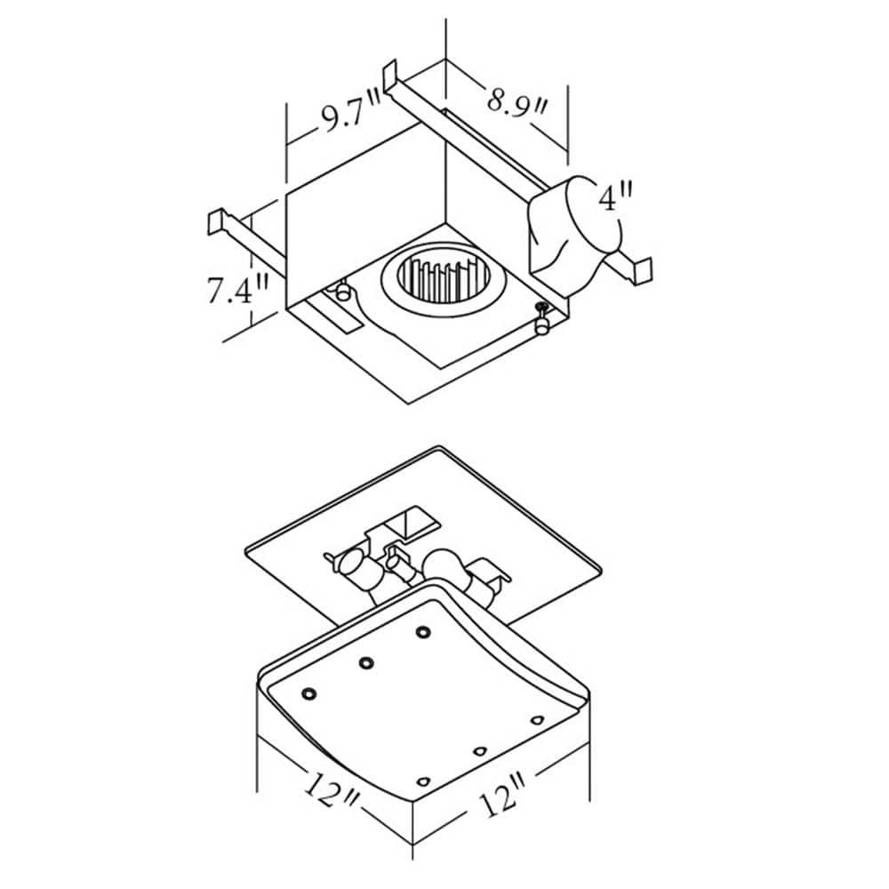 Buckingham 100 CFM 2.0 Sones Decorative Bathroom Ventilation Exhaust Fan with Light & Night-Light