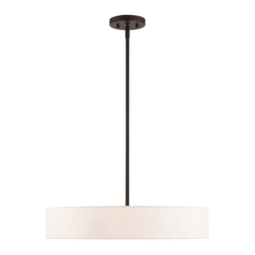 Venlo 4 Light Bronze with Antique Brass Accents Pendant