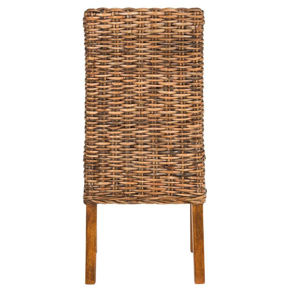 Sanibel 18"H Rattan Side Chair (Set of 2) - Brown - Safavieh