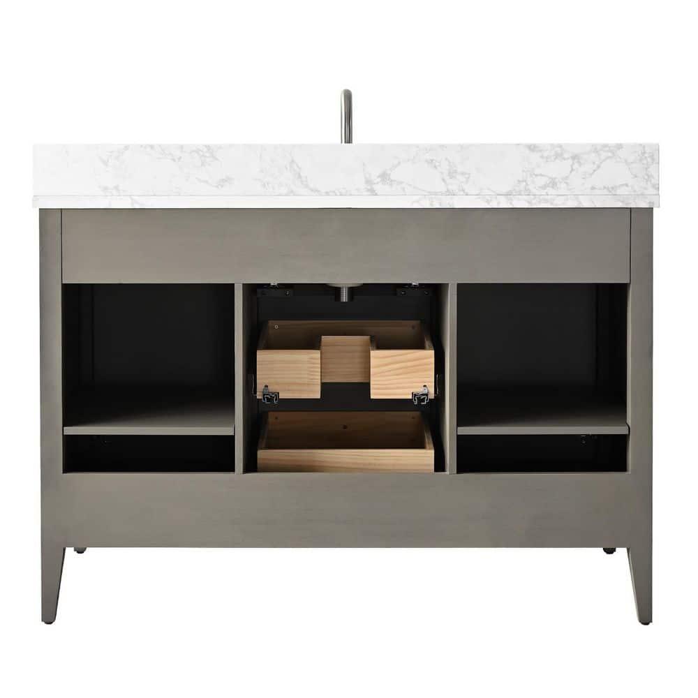48'' Single Bathroom Vanity with Engineered Marble Top
