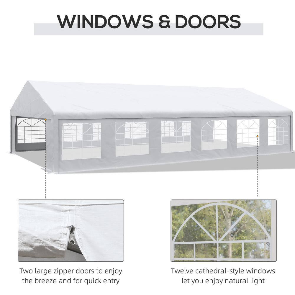 Outsunny 39 Ft. W x 23 Ft. D Steel Canopy