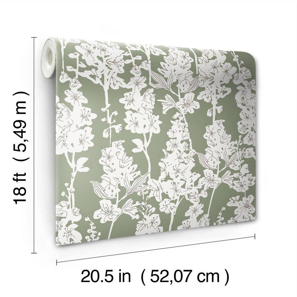 Larkspur 18' L x 20.5" W Peel and Stick Wallpaper Roll