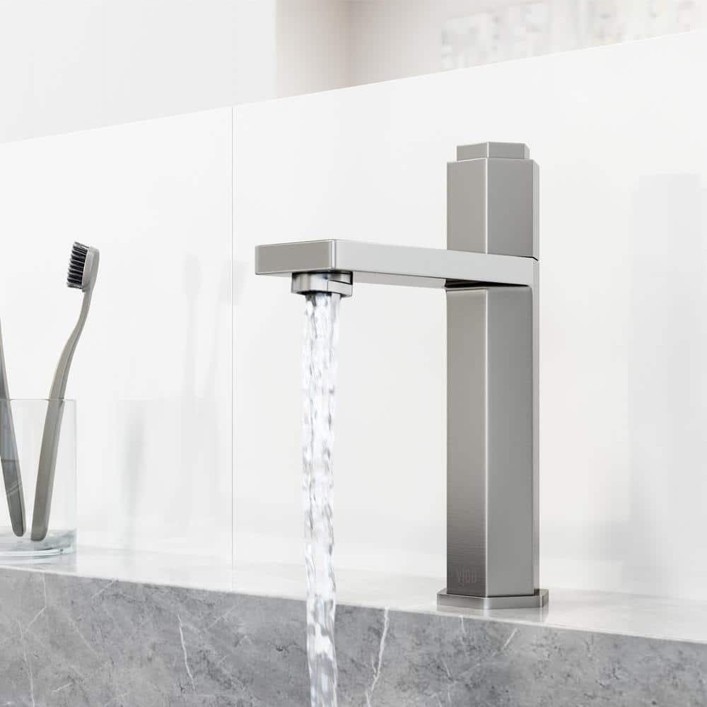 Nova 8" H Single Handle Single Hole Bathroom Faucet