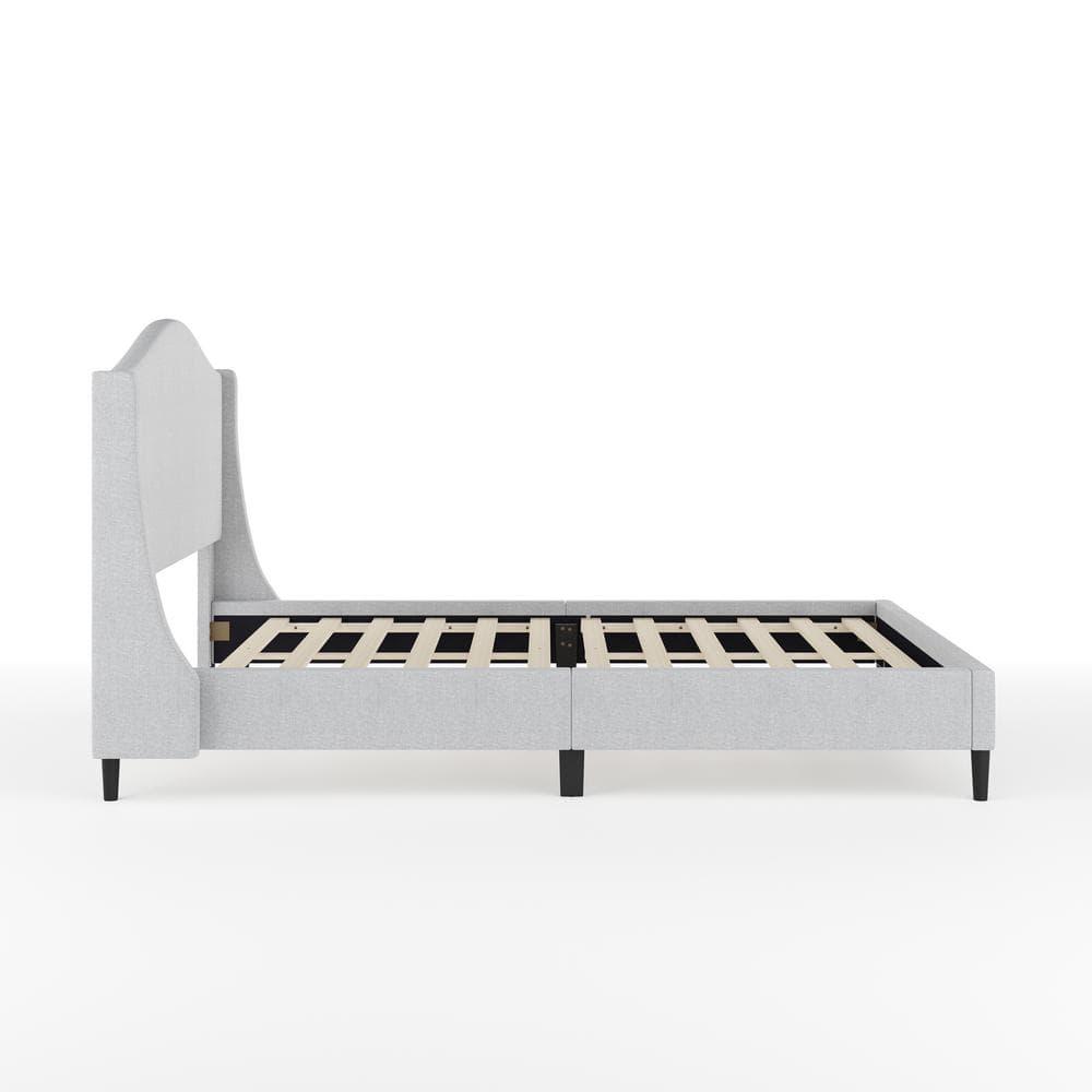 Martha Stewart Martha Stewart Amelia Upholstered Platform Bed With Curved Headboard