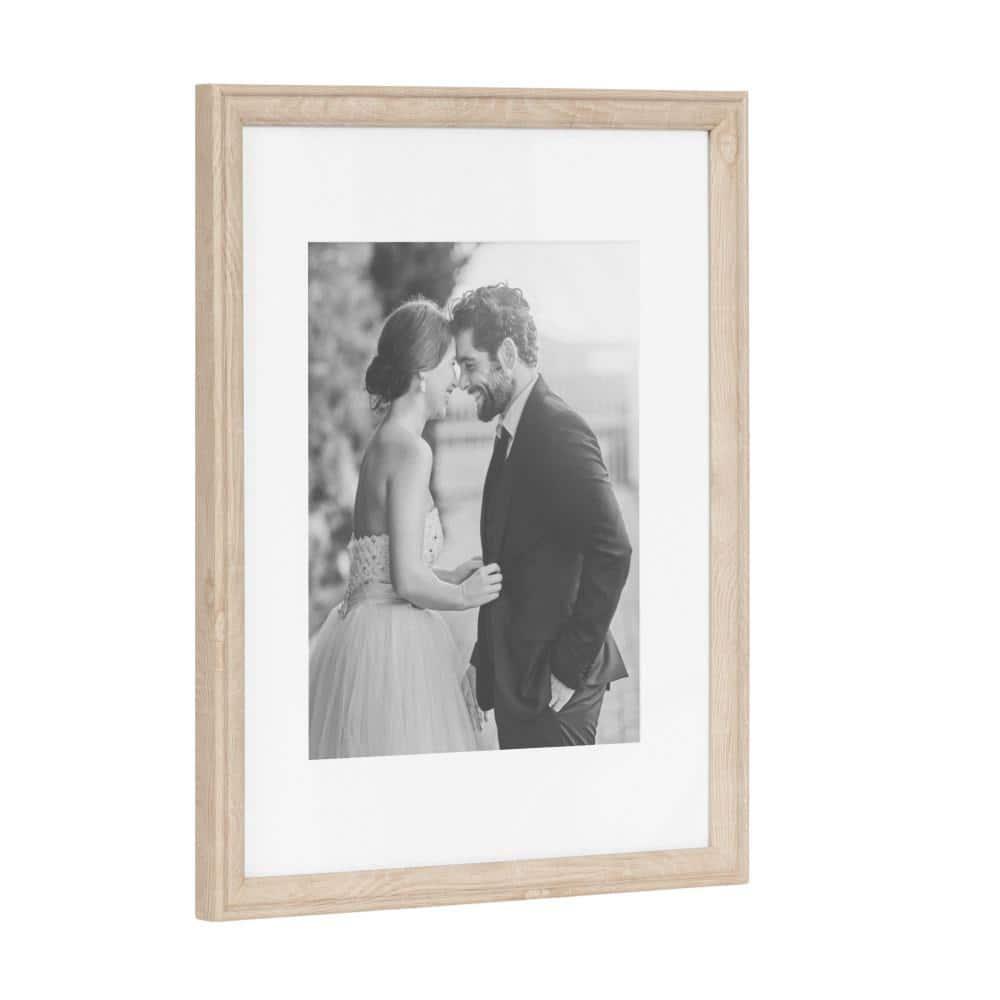 Kate & Laurel All Things Decor (Set of 4) 11"x14" Matted to 8"x10" Adlynn Rectangle Picture Frames Natural