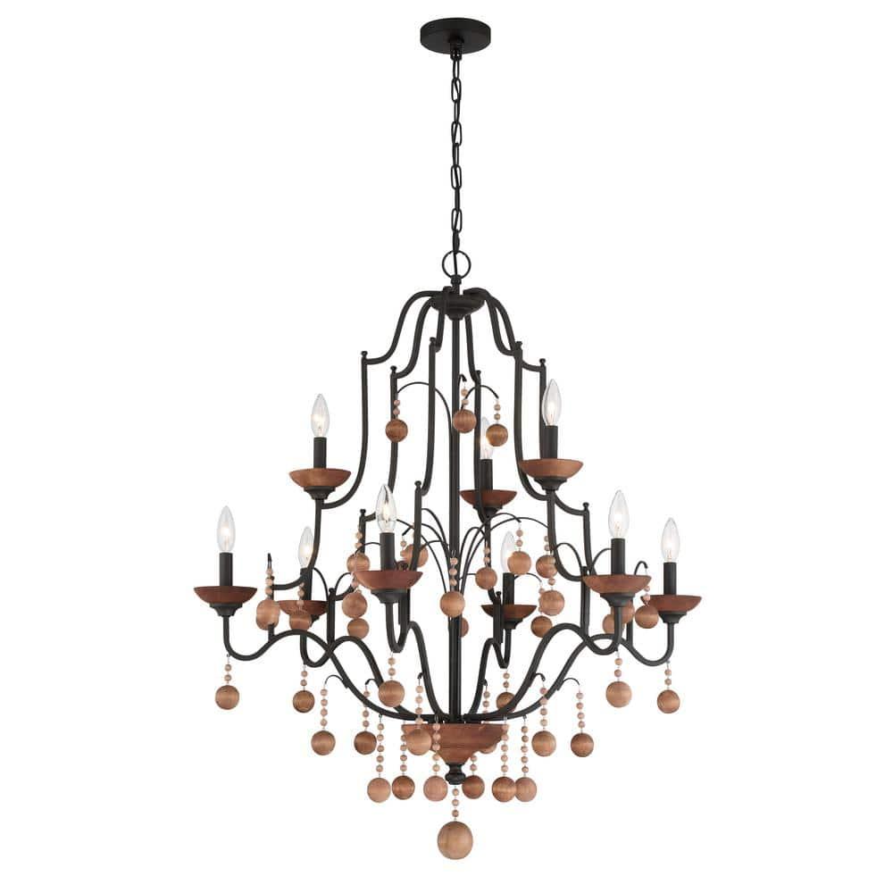 Minka Lavery - Colonial Charm - 9 Light 2-Tier Chandelier-40 Inches Tall and