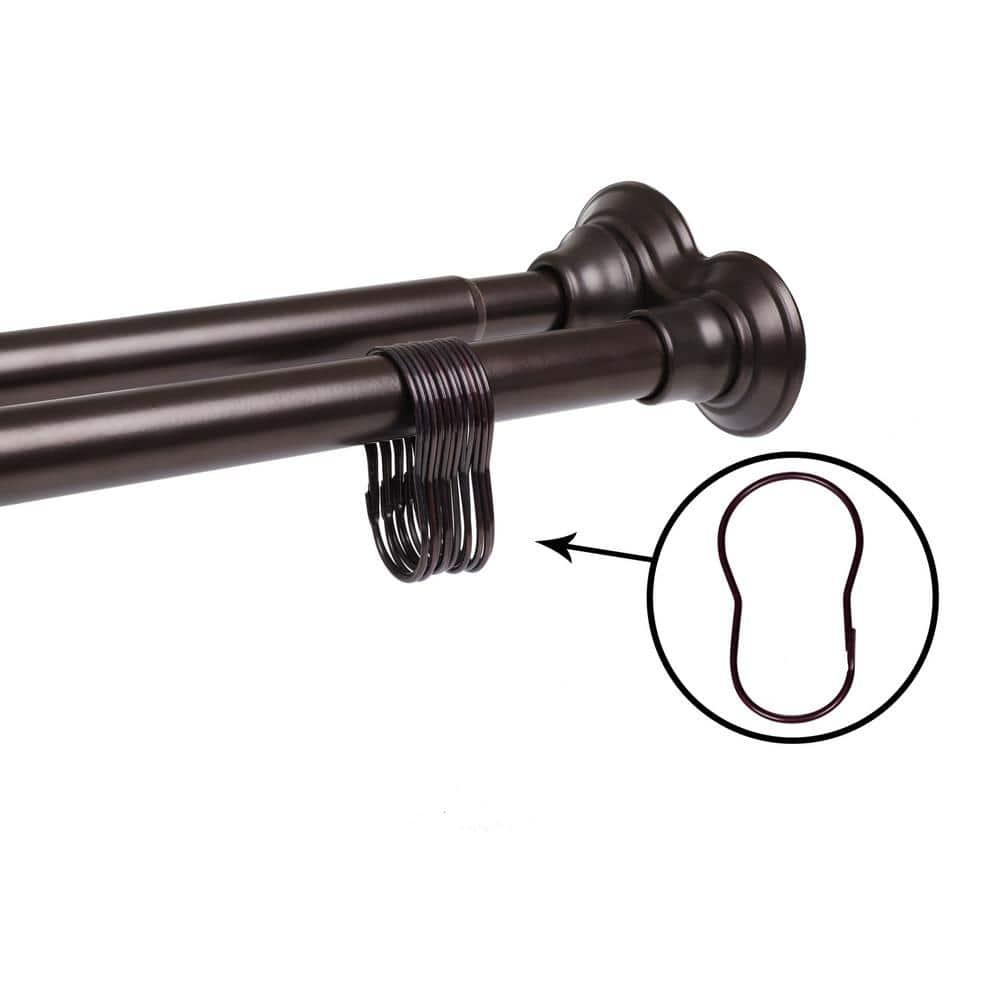 Utopia Alley 72'' Straight Tension Shower Curtain Rod & Hook Set