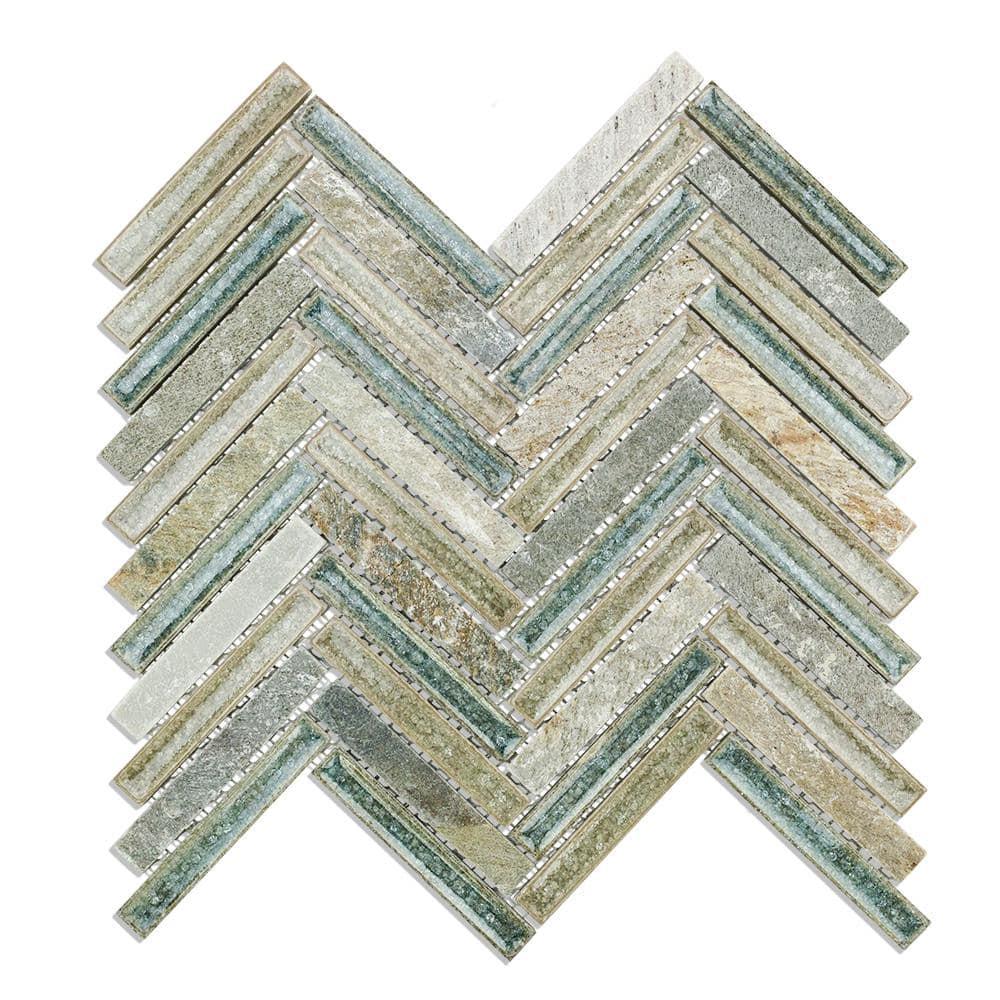 Roman 0.56" x 4" Marble Herringbone Mosaic Wall Tile