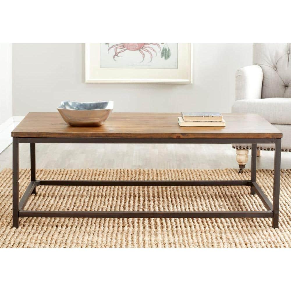 Alec Coffee Table - Brown Pine - Safavieh