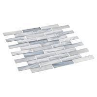 Dorian 1-in. x 4-in. Beveled Brick Joint Satin Glass Wall & Floor Mosaic Tile